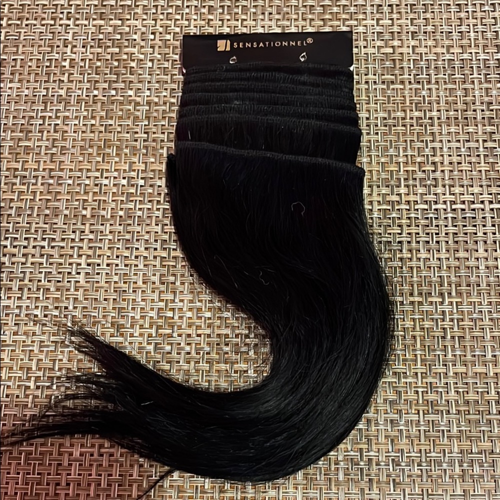 Jet Black Straight Hair Extensions for Volume and Length